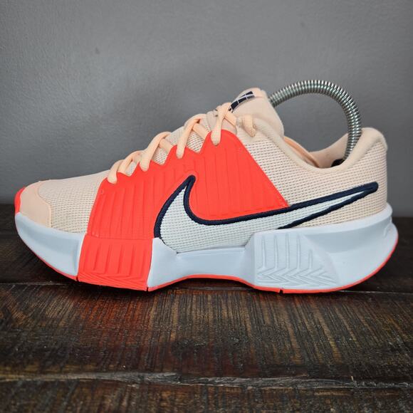 NEW Nike Zoom Challenge Womens Size 8.5 Pickleball Shoes Orange White FQ4155 801 - Picture 7 of 12